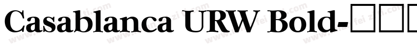 Casablanca URW Bold字体转换